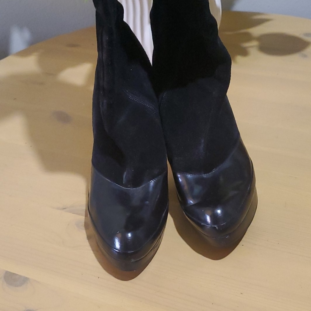 Suede tall boots